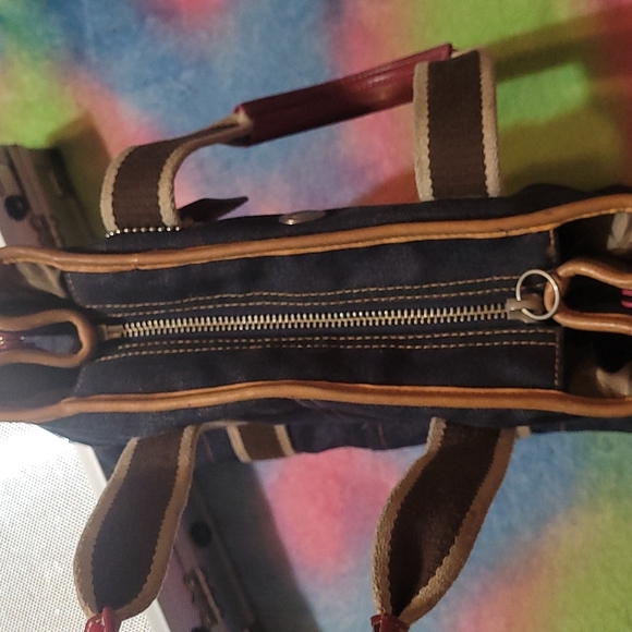 Coach Denim Leather Colorblock Purse - Picture 9 of 9